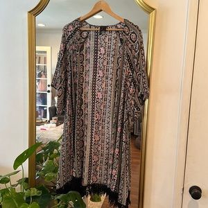 Pink and black cardigan